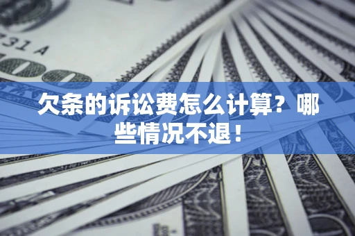 北京欠条的诉讼费怎么计算？哪些情况不退！