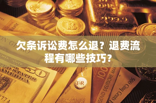 北京欠条诉讼费怎么退？退费流程有哪些技巧？
