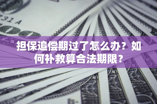 北京担保追偿期过了怎么办？如何补救算合法期限？