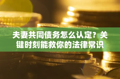 北京夫妻共同债务怎么认定？关键时刻能救你的法律常识