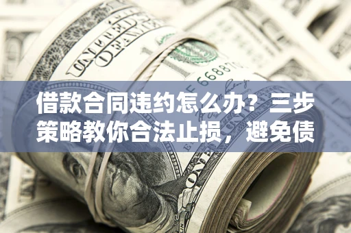 北京借款合同违约怎么办？三步策略教你合法止损，避免债务危机升级